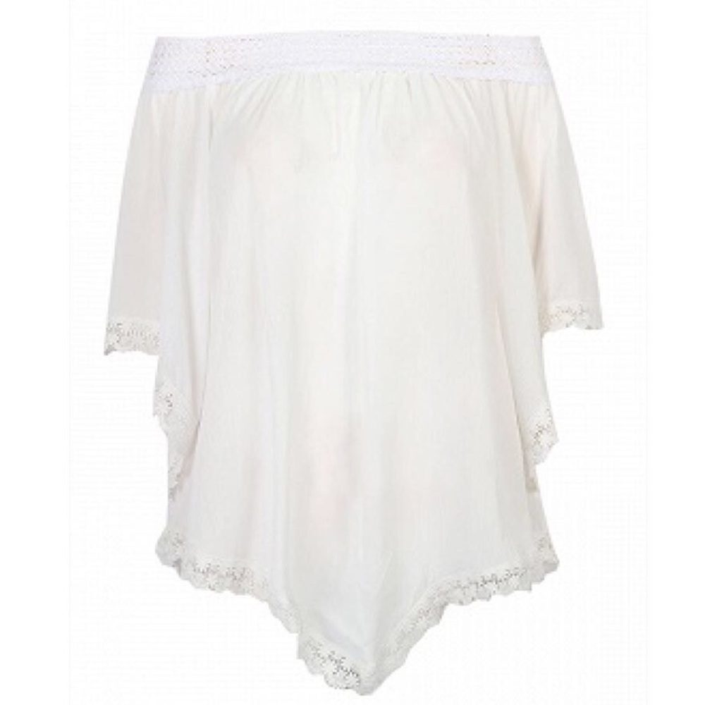 LAST ONE! 🆕 White Off Shoulder Crochet Lace Top - Picture 3 of 5